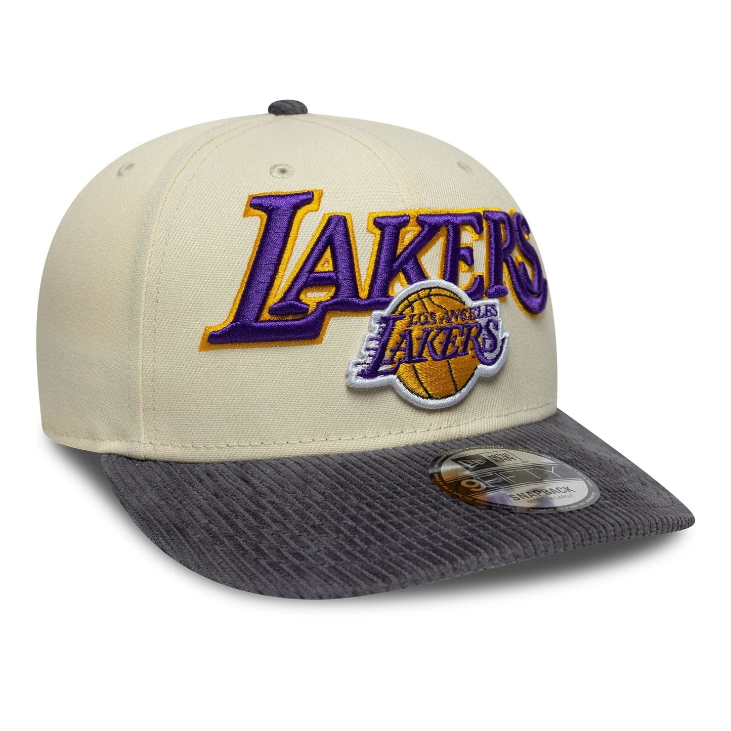 Gorra LA Lakers NBA Cord Visor 9FIFTY Snapback Beige