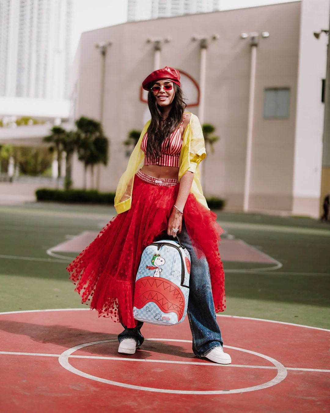 Mochila Sprayground Peanuts Snoopy Pilot Shark