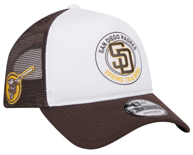 San Diego Padres New Era Spring Training Circle Foam A-Frame 9FORTY Trucker