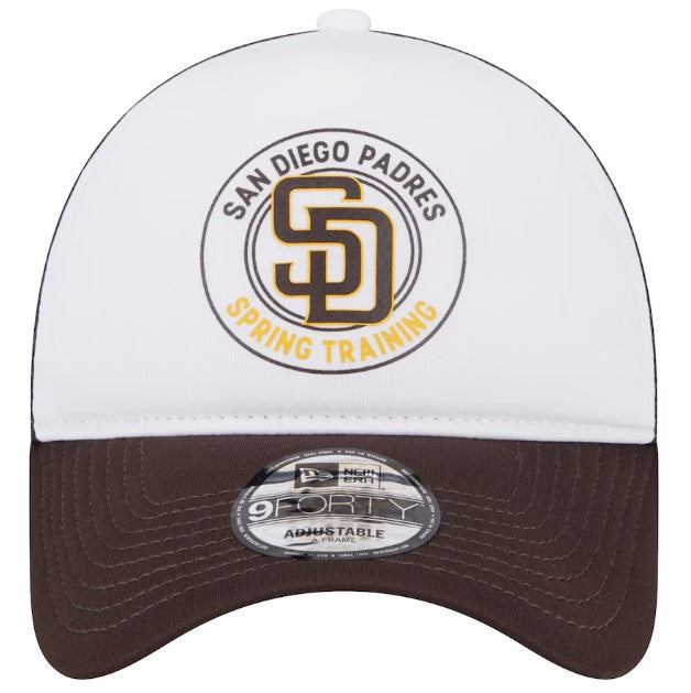 San Diego Padres New Era Spring Training Circle Foam A-Frame 9FORTY Trucker