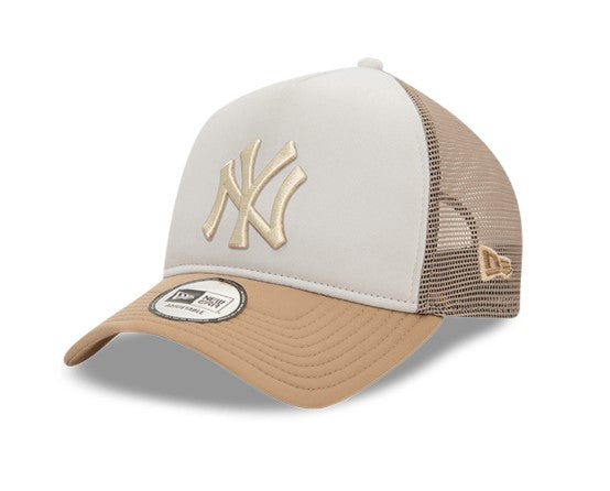 Gorra World Series Collection 9FORTY AF TRUCKER Ajustable New Era New York Yankees Beige