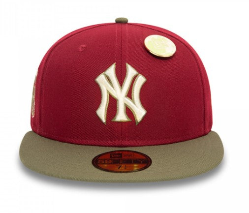 Gorra 5950 New York Yankees Contrast Pin Rojo