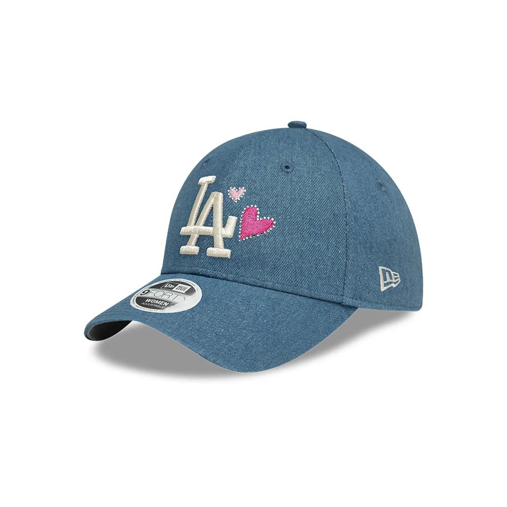 Los Angeles Dodgers MLB Denim Heart Icon 9FORTY Strapback