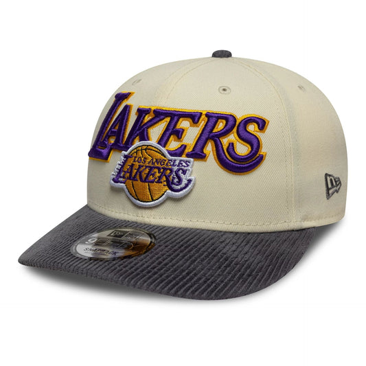 Gorra LA Lakers NBA Cord Visor 9FIFTY Snapback Beige
