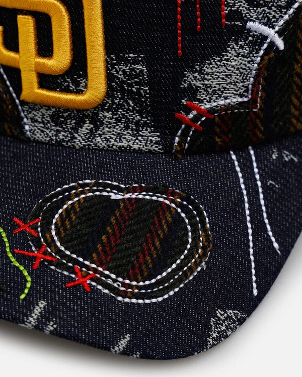 Gorra New Era San Diego Padres Running Stitch 9FORTY A-Frame Snapback