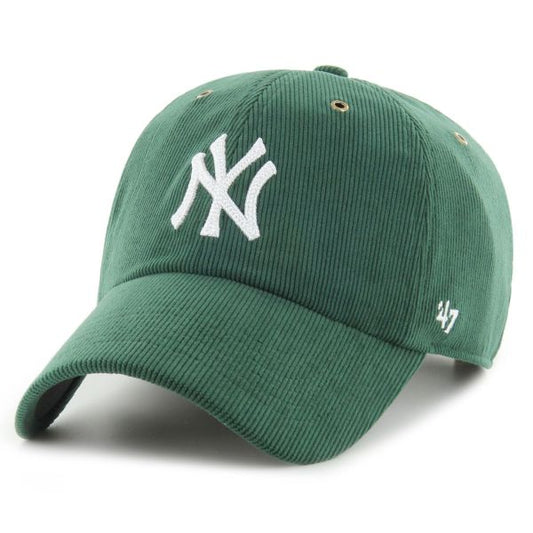 Gorra 47 Brand Thin Cord Cap CLEAN UP New York Yankees green