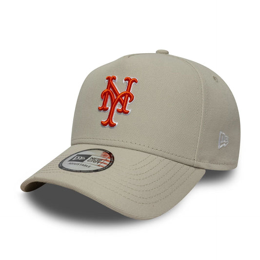 Gorra MLB Outline Script New York Mets 9FORTY E-Frame Beige