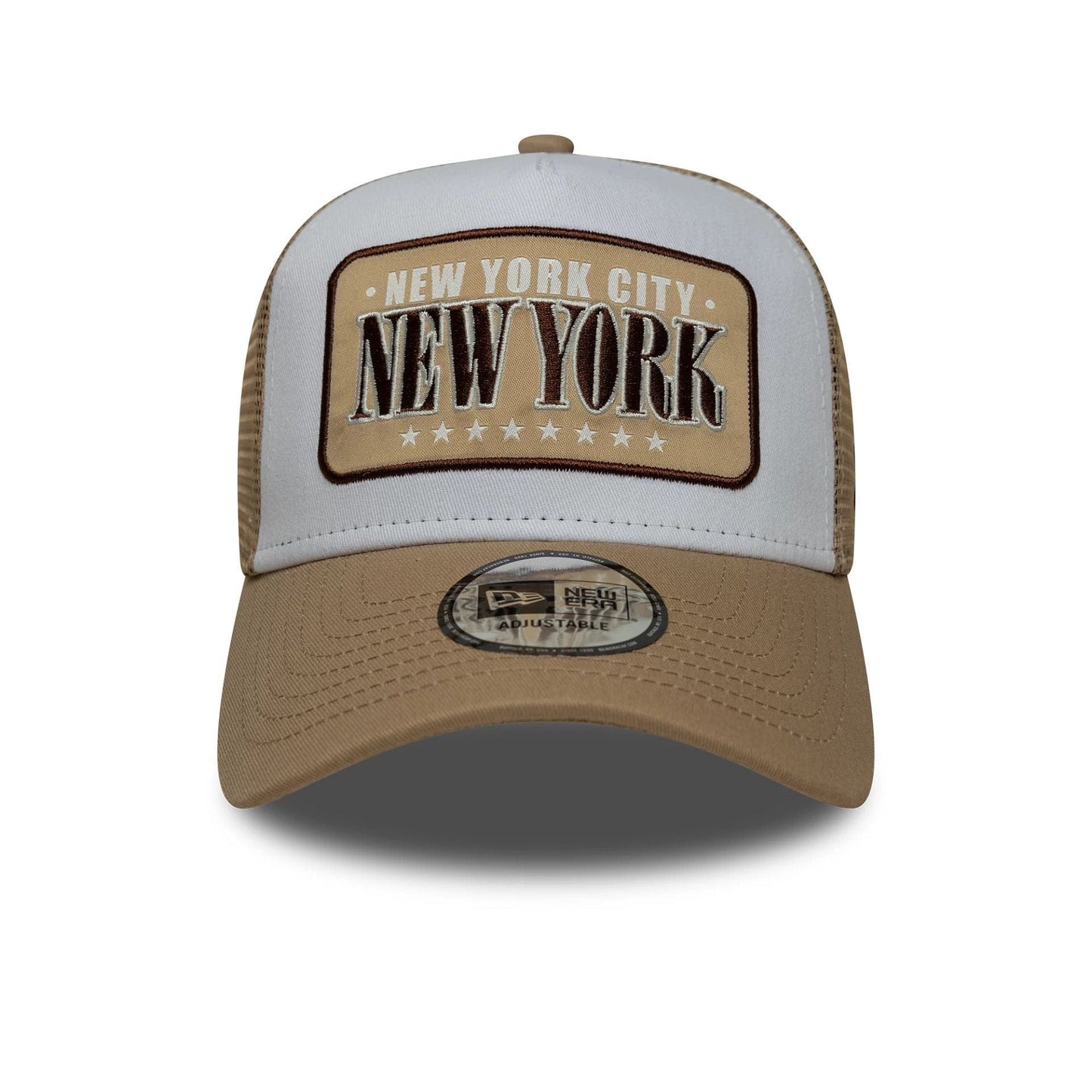 Gorra New Era Location Patch 9FORTY A-Frame Trucker Beige