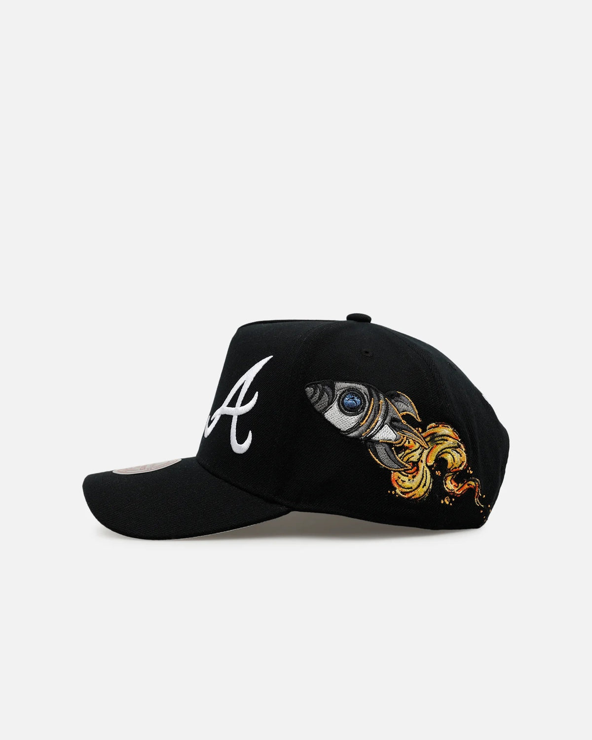 Mitchell & Ness Atlanta Braves Rocketman Pro Pinch Snapback Black