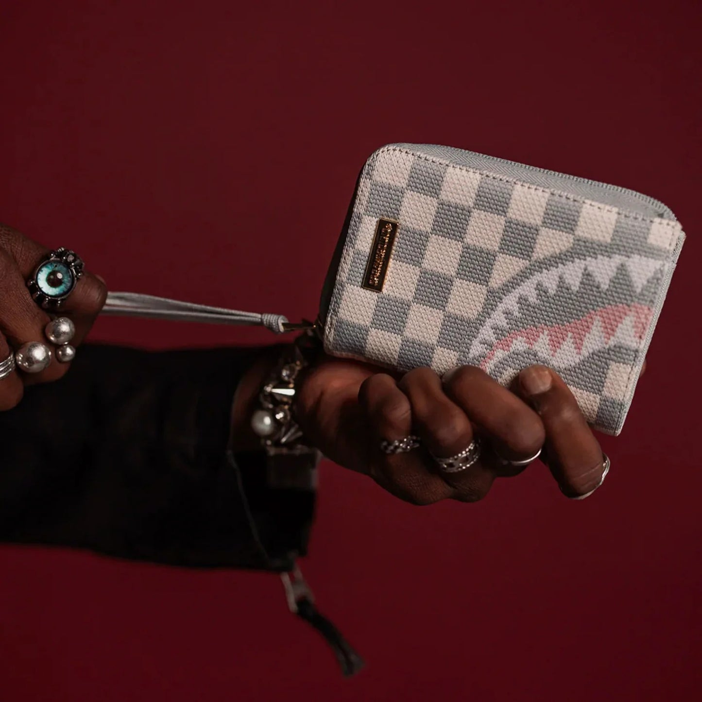 Billetera Sprayground Knit Sharks In Paris In Cream